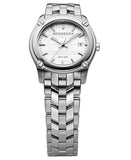 Buy Shop Burberry Heritage Check White Dial Silver Steel Strap Watch for Women - BU1853 USA Online