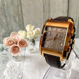 Buy Shop Burberry Heritage Chronograph Square Grey Dial Brown Leather Strap Watch for Men - BU1566 USA Online
