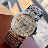 Buy Shop Burberry Heritage Collection Rose Gold Dial Silver Steel Strap Watch for Men - BU1352 USA Online