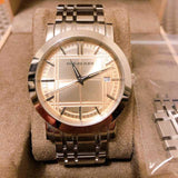 Buy Shop Burberry Heritage Collection Rose Gold Dial Silver Steel Strap Watch for Men - BU1352 USA Online