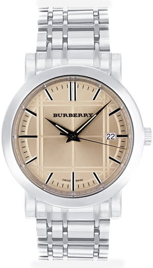 Buy Shop Burberry Heritage Collection Rose Gold Dial Silver Steel Strap Watch for Men - BU1352 USA Online