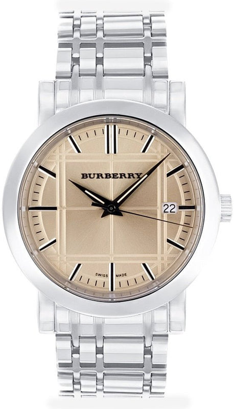 Buy Shop Burberry Heritage Collection Rose Gold Dial Silver Steel Strap Watch for Men - BU1352 USA Online