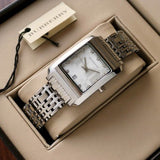 Buy Shop Burberry Heritage Diamond White Dial Silver Stainless Steel Strap Watch for Women - BU1583 USA Online