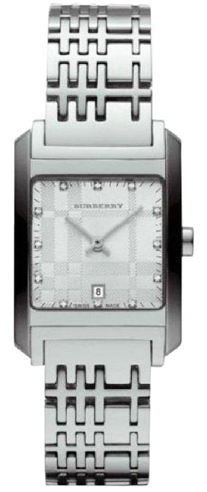 Buy Shop Burberry Heritage Diamond White Dial Silver Stainless Steel Strap Watch for Women - BU1583 USA Online