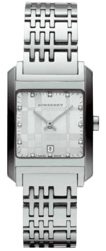 Buy Shop Burberry Heritage Diamond White Dial Silver Stainless Steel Strap Watch for Women - BU1583 USA Online