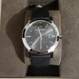 Buy Shop Burberry Heritage Grey Dial Black Leather Strap Watch for Men - BU9024 USA Online
