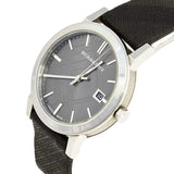Buy Shop Burberry Heritage Grey Dial Black Leather Strap Watch for Men - BU9024 USA Online