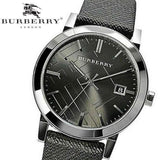 Buy Shop Burberry Heritage Grey Dial Black Leather Strap Watch for Men - BU9024 USA Online