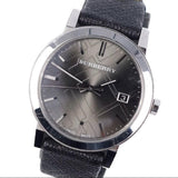 Buy Shop Burberry Heritage Grey Dial Black Leather Strap Watch for Men - BU9024 USA Online