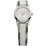 Buy Shop Burberry Heritage Nova Heritage White Dial Leather Strap Watch for Women - BU1395 USA Online