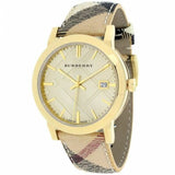 Buy Shop Burberry Heritage Silver Dial Leather Strap Watch for Women - BU1398 USA Online