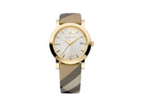 Buy Shop Burberry Heritage Silver Dial Leather Strap Watch for Women - BU1398 USA Online