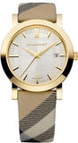 Buy Shop Burberry Heritage Silver Dial Leather Strap Watch for Women - BU1398 USA Online