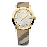 Buy Shop Burberry Heritage Silver Dial Leather Strap Watch for Women - BU1398 USA Online
