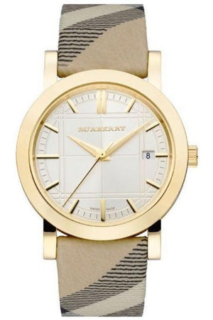 Buy Shop Burberry Heritage Silver Dial Leather Strap Watch for Women - BU1398 USA Online