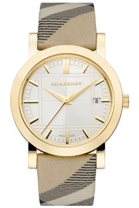 Buy Shop Burberry Heritage Silver Dial Leather Strap Watch for Women - BU1398 USA Online