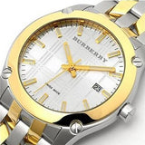 Buy Shop Burberry Heritage Silver Dial Two Tone Steel Strap Watch for Women - BU1857 USA Online