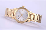Buy Shop Burberry Heritage White Dial Gold Steel Strap Watch for Women - BU9203 USA Online