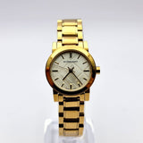 Buy Shop Burberry Heritage White Dial Gold Steel Strap Watch for Women - BU9203 USA Online