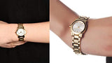 Buy Shop Burberry Heritage White Dial Gold Steel Strap Watch for Women - BU9203 USA Online