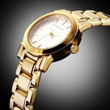 Buy Shop Burberry Heritage White Dial Gold Steel Strap Watch for Women - BU9203 USA Online