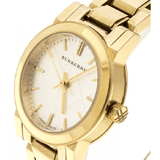 Buy Shop Burberry Heritage White Dial Gold Steel Strap Watch for Women - BU9203 USA Online