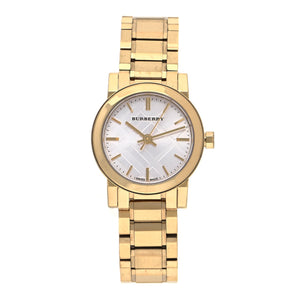 Buy Shop Burberry Heritage White Dial Gold Steel Strap Watch for Women - BU9203 USA Online