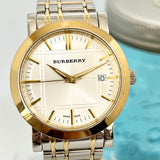 Buy Shop Burberry Heritage White Dial Two Tone Stainless Steel Strap Watch for Men - BU1358 USA Online