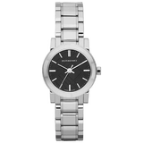 Burberry The City Black Dial Silver Steel Strap Watch for Women - BU9201