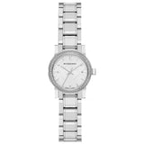 Burberry The City Diamonds Silver Dial Silver Steel Strap Watch for Women - BU9220