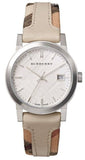 Buy Shop Burberry The City White Dial Beige Leather Strap Watch for Women - BU9132 USA Online