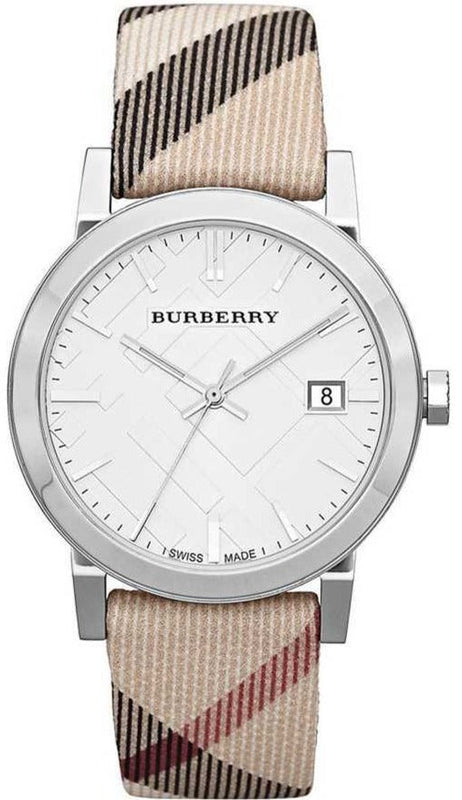 Buy Shop Burberry The City White Dial Brown Leather Strap Watch for Women - BU9113 USA Online