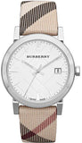 Buy Shop Burberry The City White Dial Brown Leather Strap Watch for Women - BU9113 USA Online