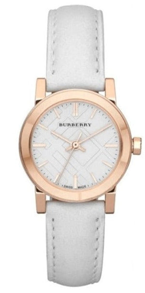 Buy Shop Burberry The City White Dial White Leather Strap Watch for Women - BU9209 USA Online