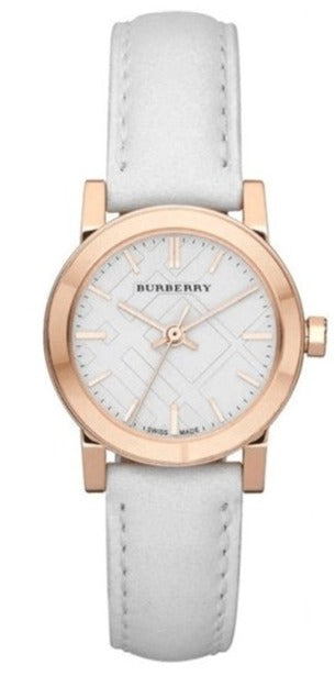 Buy Shop Burberry The City White Dial White Leather Strap Watch for Women - BU9209 USA Online