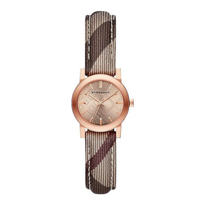 Buy Shop Burberry The City Pink Dial Brown Leather Strap Watch for Women - BU9236 USA Online
