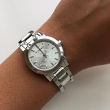 Buy Shop Burberry The City Silver Dial Silver Steel Strap Watch for Women - BU9200 USA Online