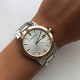 Buy Shop Burberry The City White Dial Two Tone Steel Strap Watch for Women - BU9115 USA Online