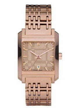 Buy Shop Burberry Nova Check Quartz Rose Gold Dial Rose Gold Steel Strap Watch for Women - BU1578 USA Online