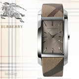 Buy Shop Burberry Nova Check Silver Dial Two Tone Leather Strap Watch For Women - BU9404 USA Online