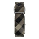 Buy Shop Burberry Nova Check Silver Dial Two Tone Leather Strap Watch For Women - BU9404 USA Online