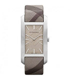 Buy Shop Burberry Nova Check Silver Dial Two Tone Leather Strap Watch For Women - BU9404 USA Online