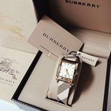 Buy Shop Burberry Nova Gold Tone Square Dial Leather Strap Watch for Women - BU1582 USA Online