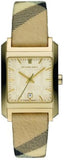 Buy Shop Burberry Nova Gold Tone Square Dial Leather Strap Watch for Women - BU1582 USA Online