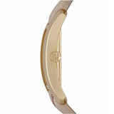 Buy Shop Burberry Pioneer Champagne Dial Haymarket Beige Leather Strap Watch for Women - BU9407 USA Online