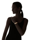 Buy Shop Burberry Pioneer Gold Dial Haymarket Beige Leather Strap Watch for Women - BU9509 USA Online