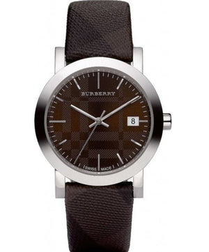 Buy Shop Burberry Smoked Brown Dial Brown Leather Strap Watch for Women - BU1775 USA Online