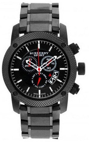 Buy Shop Burberry Sport Chronograph Black Dial Black Steel Strap Watch for Men - BU7703 USA Online