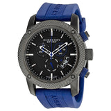 Buy Shop Burberry Sports Chronograph Black Dial Blue Rubber Strap Watch for Men - BU7714 USA Online