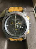Buy Shop Burberry Sport Chronograph Grey Dial Yellow Rubber Strap Watch for Men - BU7712 USA Online